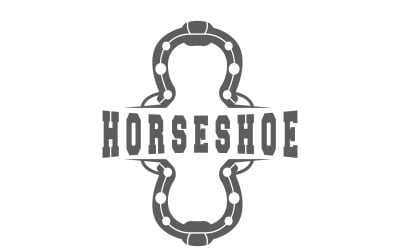 Horseshoe Logo Horse Vector Vintage ElegantV13