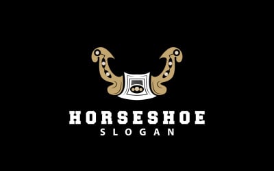Horseshoe Logo Horse Vector Vintage ElegantV8