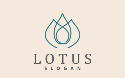 Lotus Logo Flower Plant Vector DesignV1