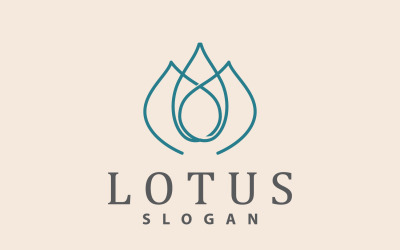 Lotus Logó Virágnövény Vector DesignV1