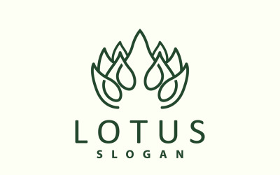 Lotus Logó Virágnövény Vector DesignV2