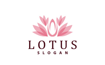 Lotus Logó Virágnövény Vector DesignV4
