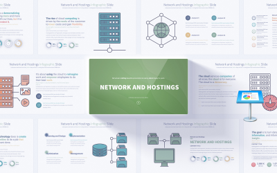 Modello completo di presentazione di rete e hosting