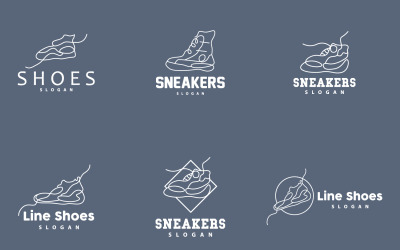 Schoenen Logo Ontwerp Eenvoudige Minimalistische Lijn StijlV14