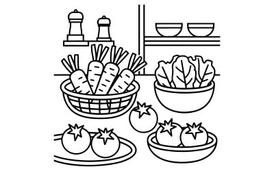 basit boyama kitabı, gölgelendirme olmadan sadece ana hatlar, temiz sanat çizgileri