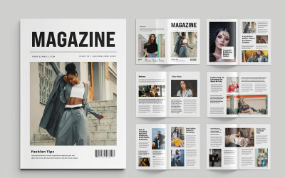Dergi Düzeni Şablonu Moda Dergisi Düzeni Tasarımı