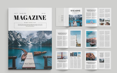 Design der Layoutvorlage für Zeitschriften