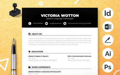 Einfaches Design für Lebenslauf und CV-Vorlagen in Word