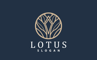 Lotus Logo Flower Plant Vector DesignV5