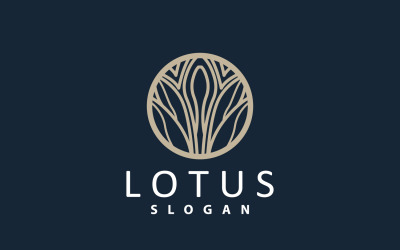 Lotus Logó Virágnövény Vector DesignV6