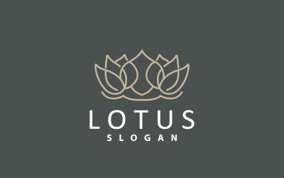 Lotus Logó Virágnövény Vector DesignV7