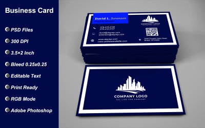 Visiting Card Template with Customizable Designs - 351