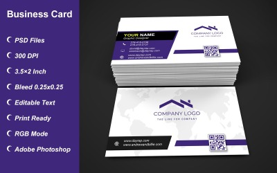 Visiting Card Template with Customizable Designs - 366