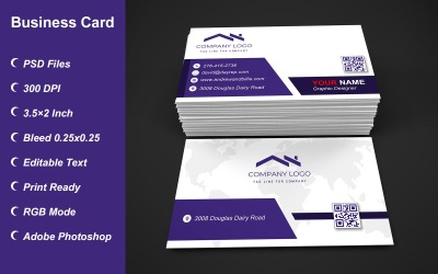 Visiting Card Template with Customizable Designs - 369