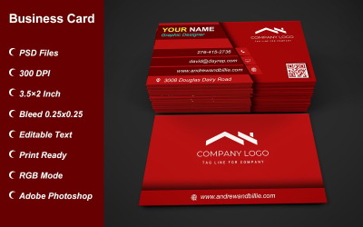 Visiting Card Template with Customizable Designs - 371