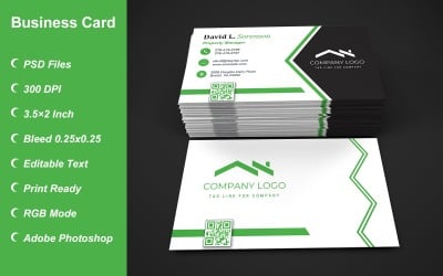 Visiting Card Template with Customizable Designs - 372