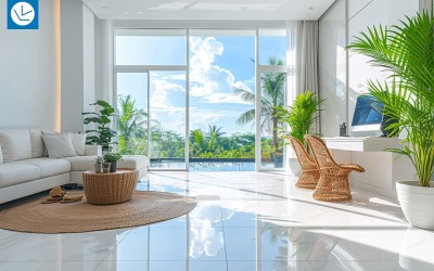 Interior Home living Room with Chair Sofa &amp;amp; Vases 74