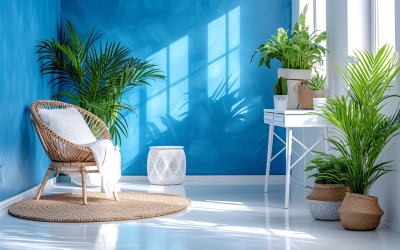Interior Home living Room with Frames &amp;amp; Vases 73