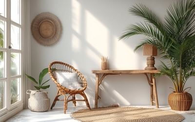 Interior Home living Room with Frames &amp;amp; Vases 76