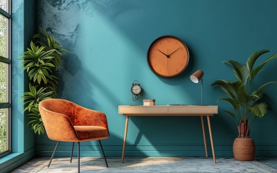 Scandinavian Interior Home Office with Plants &amp;amp; Vases 40