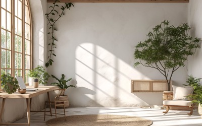Home room office with chair &amp;amp; Plant vases 158