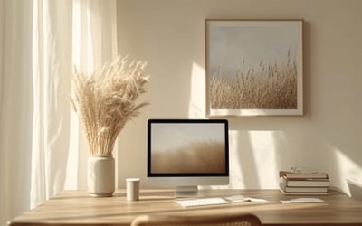 Minimalist Design with Desk &amp;amp; Frame 183
