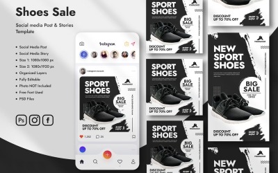 Modelli di social media per scarpe