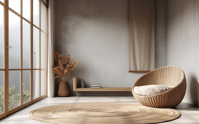 Scandinavian Interior Home Office med växter och vaser 198