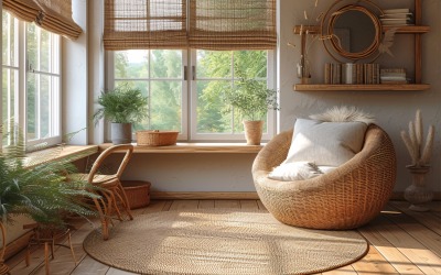 Scandinavian Interior Home Office with Plants &amp;amp; Vases 197