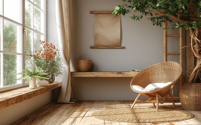 Scandinavian Interior Home Office with Plants &amp;amp; Vases 199