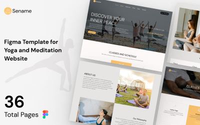 Sename – Figma-Vorlage für eine Yoga- und Meditations-Website