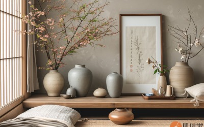 Flowers &amp;amp; Plant vases &amp;amp; Laptop on the table 282