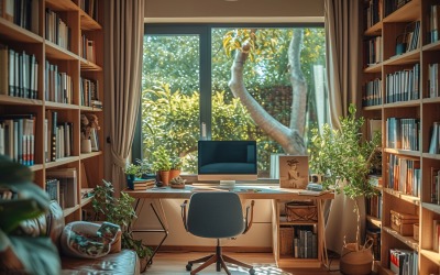 Home office room with chair &amp;amp; Sofa 291