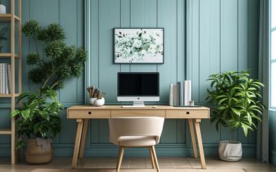 Minimalist Design with Desk &amp;amp; Frame 323