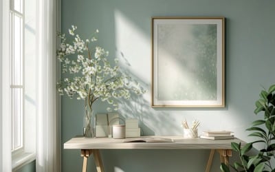 Minimalist Design with Desk &amp;amp; Frame 324