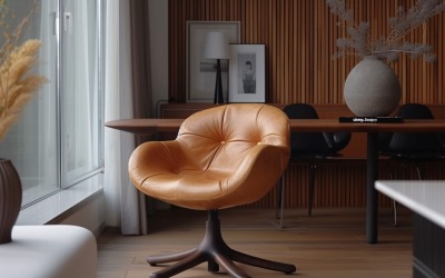 Minimalistisk design med skrivbord och ram 341