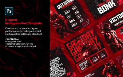 Modelos de postagens do Instagram para eSports
