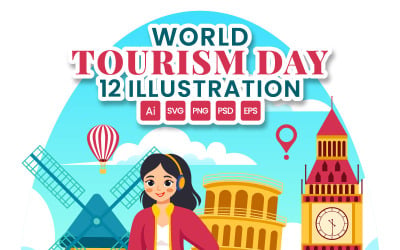 12 Wereldtoerismedag Illustratie