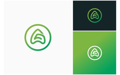 Inledande bokstaven G modern abstrakt logotyp