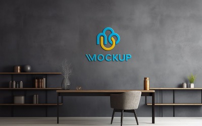 Modello di mockup del logo psd v1