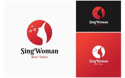 Singer Choir Woman Musical Logo