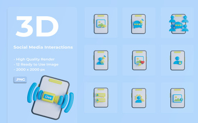 3D-interacties op sociale media