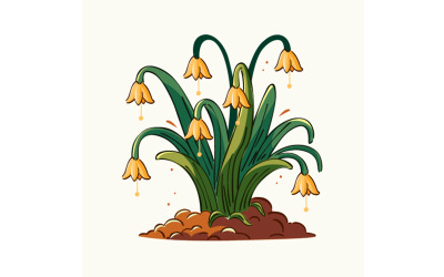 Ilustracja z okazji Dnia Żonkila rysowana ręcznie