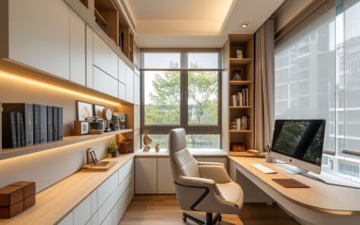 Minimalist Design with Desk &amp;amp; Frame 383