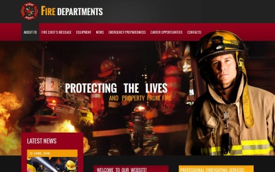 Fire Department Moto CMS HTML Template