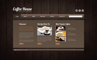 Modello Siti Web Bootstrap #44060 per Un Sito di Caffetteria