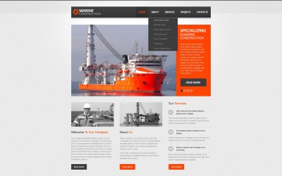Plantilla de sitio web adaptable industrial