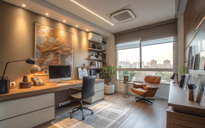 Hem Workstation Bord Chai Skrivbord och Ram Hembok Garderob 417