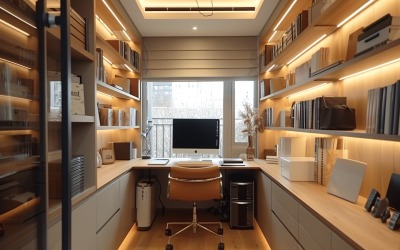 Hem Workstation Bord Chai Skrivbord och Ram Hembok Garderob 424
