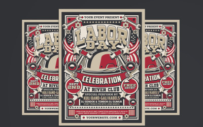 Labor Day Party szórólap sablon